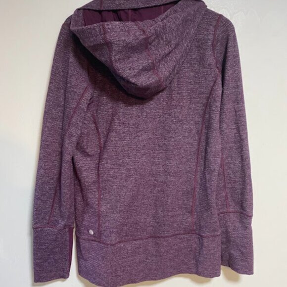 Lululemon Athletica Scuba Women's Burgundy Hoodie Jacket Size 8 - Picture 13 of 16